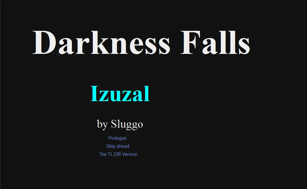 Darkness Falls: Izuzal main image