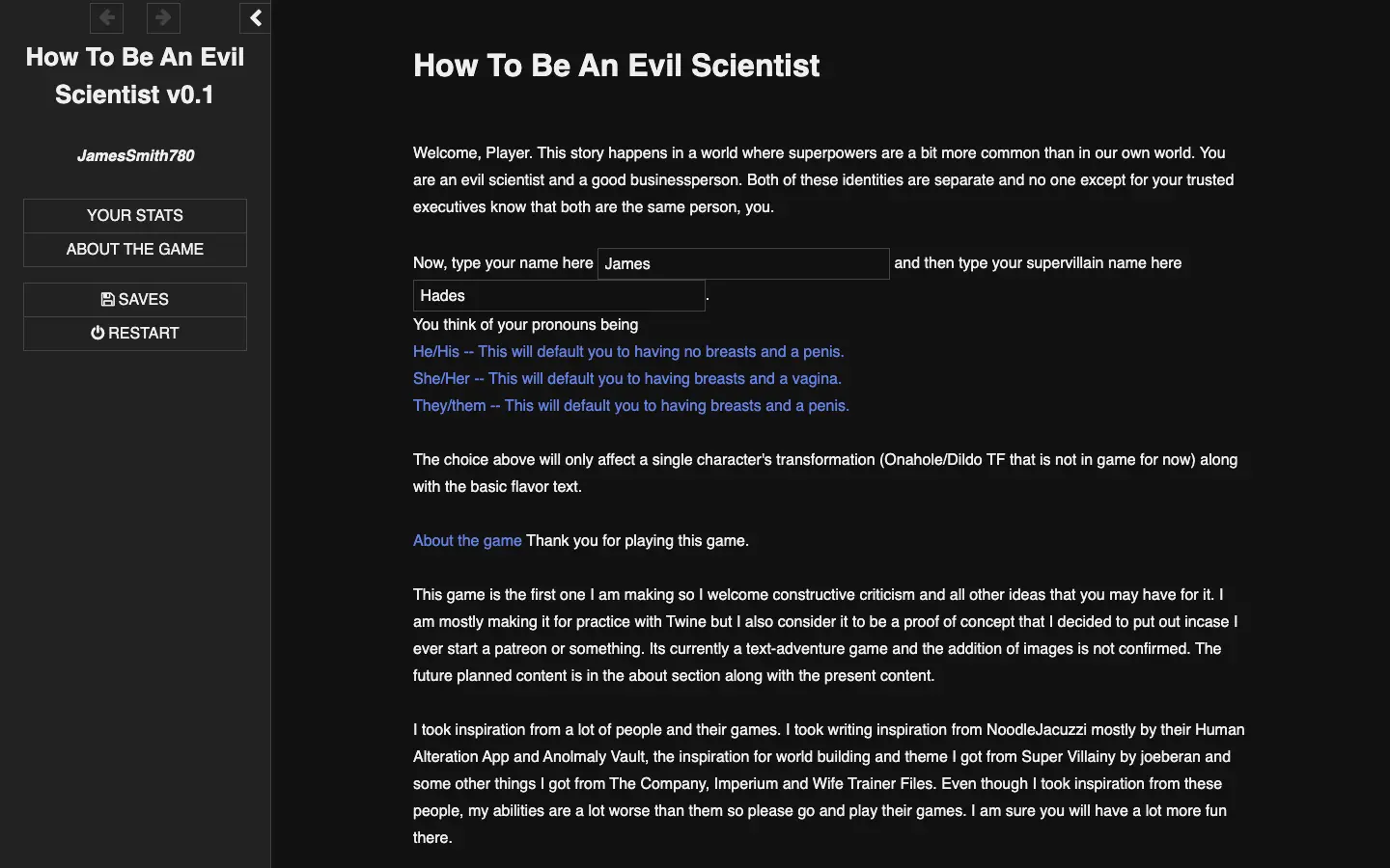 How to Be an Evil Scientist [v0.1] main image
