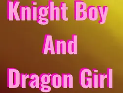 Knight Boy Dragon und Mädchen